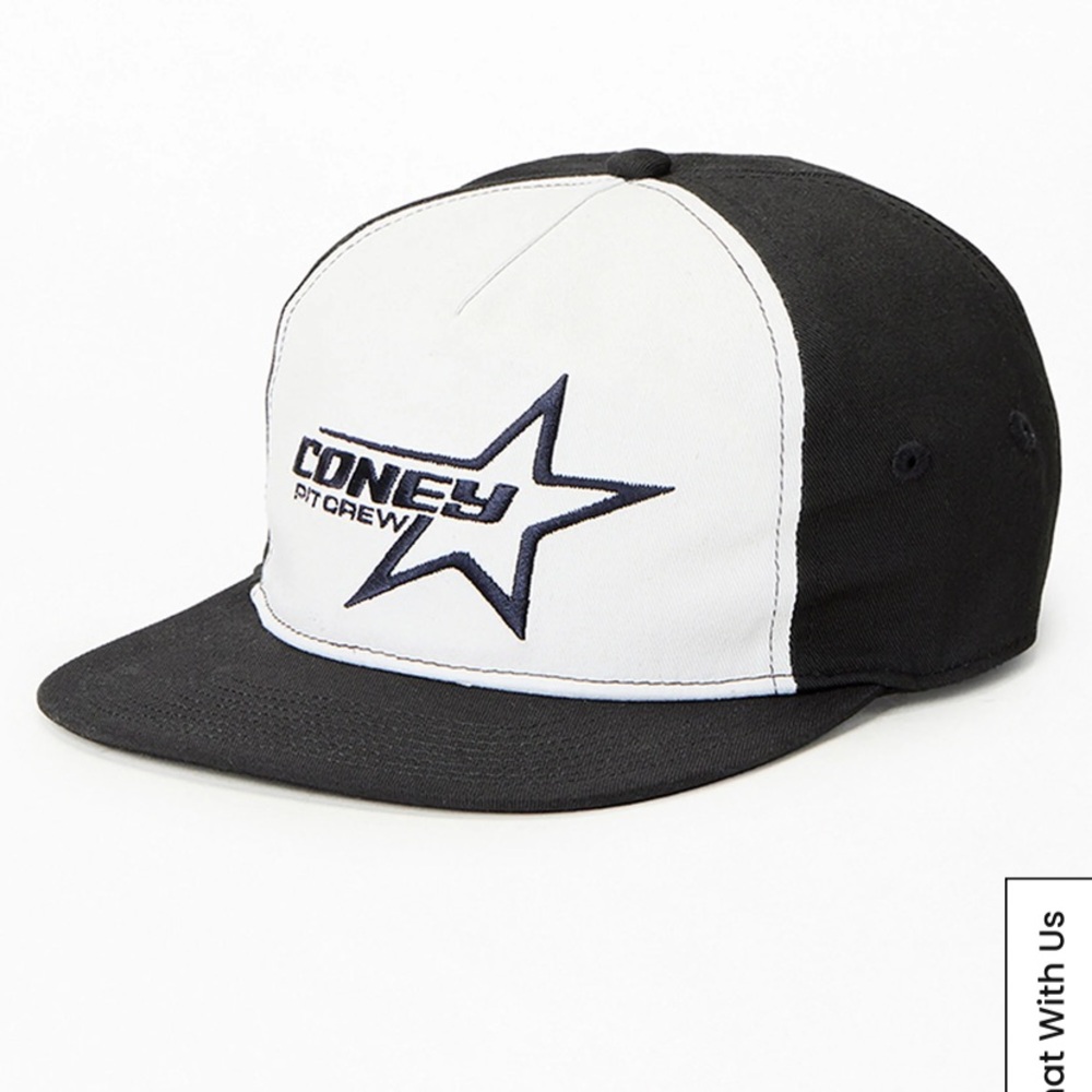 Black and White Pit Crew Hat